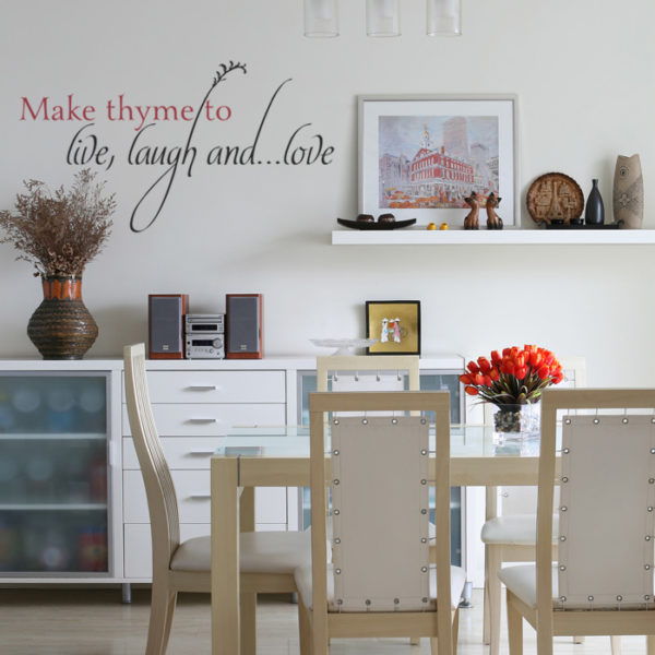 Make Thyme to Live, Laugh and...Love Wall Decal