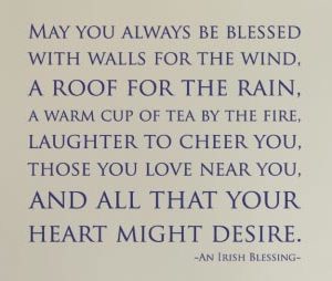 May You Always Be Blessed With Walls for the Wind Wall Decal