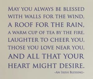 May You Always Be Blessed With Walls for the Wind Wall Decal