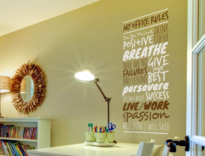 My Office Rules Wall Decal My Office Rules. Give Your Best. There Are No Failures Wall Decal