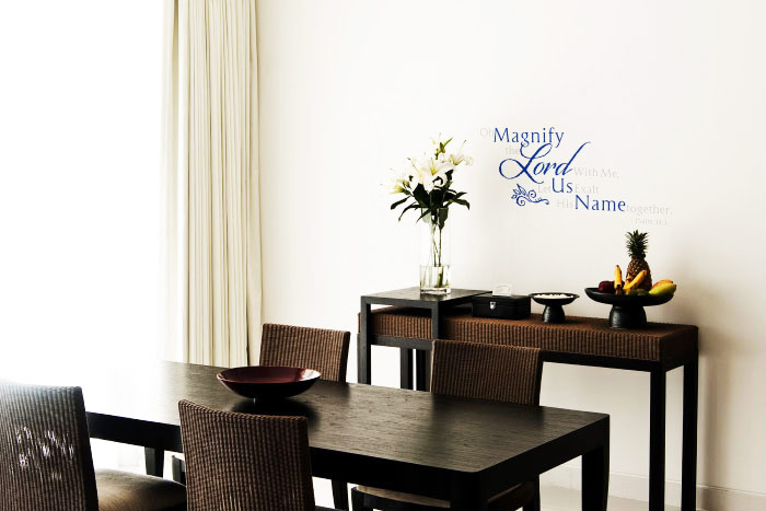 Oh Magnify the Lord with Me v3 prv Oh Magnify the Lord with Me Wall Decal