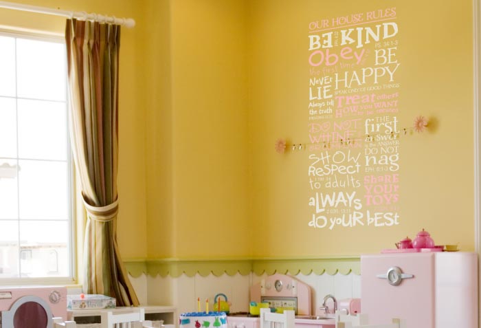 Our House Rules Wall Decal Our House Rules. Be kind. Speak Only of Good Things Wall Decal