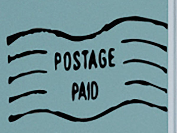Postage Paid Wall Decal