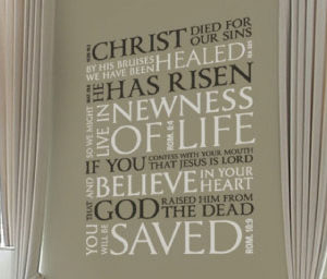 Christ Died for Our Sins. By His Bruises We Have... Wall Decal