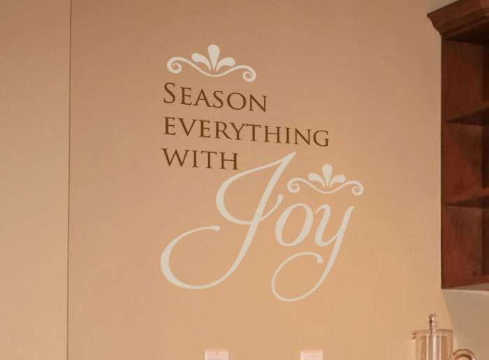 Season Everything with Joy Wall Decal Season Everything with Joy Wall Decal