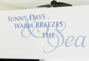 Sunny Days, Warm Breezes and the Sea Wall Decal