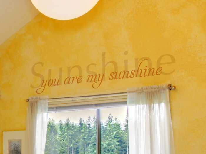 Sunshine, you are my sunshine Wall Decal Sunshine, you are my sunshine Wall Decal