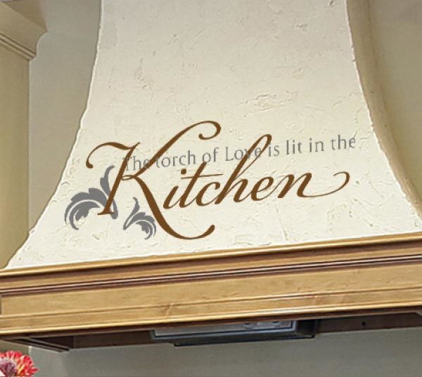 The Torch of Love is Lit in the Kitchen Wall Decal
