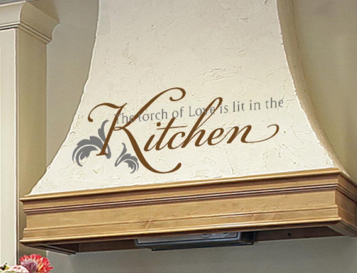 The Torch of Love is Lit in the Kitchen Wall Decal The Torch of Love is Lit in the Kitchen Wall Decal