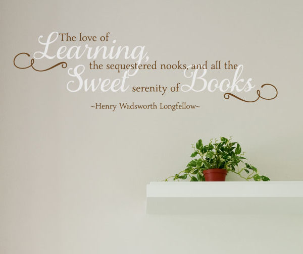 The Love of Learning, the Sequestered Nooks Wall Decal