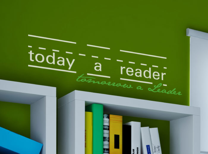 Today a Reader, Tomorrow a Leader Wall Decal Today a Reader, Tomorrow a Leader Wall Decal