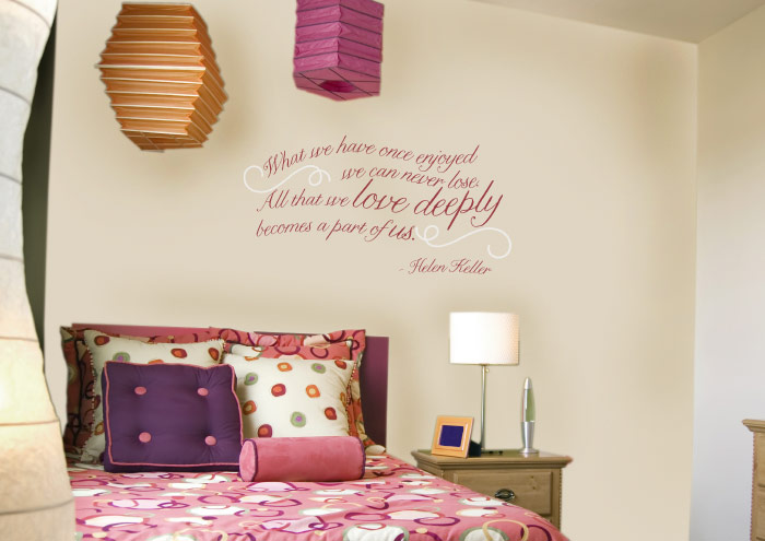 What We Have Once Enjoyed We Can Never Lose. Wall Decal What We Have Once Enjoyed We Can Never Lose. Wall Decal