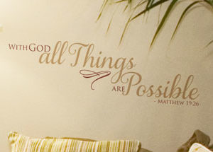 With God All Things are Possible Wall Decal