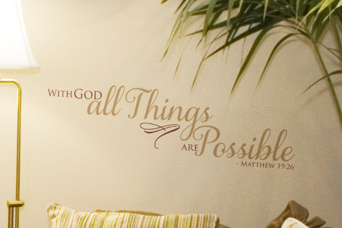 With God All Things are Possible Wall Decal With God All Things are Possible Wall Decal