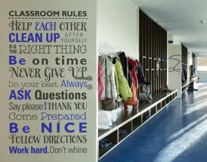 Classroom Rules. Help Each Other. Clean Up After Yourself. Wall Decal