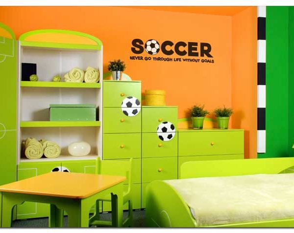 Soccer. Never Go Through Life Without Goals Wall Decal