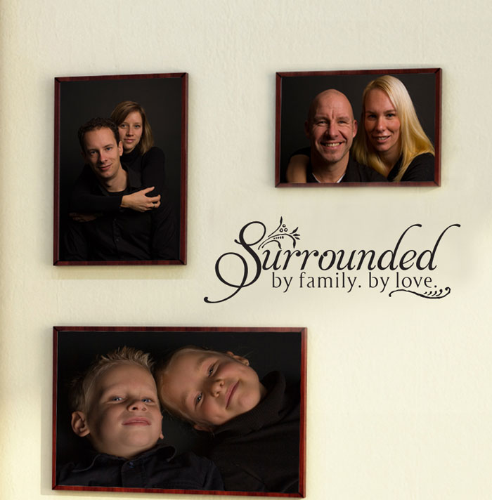 Surrounded by Family, by Love. Wall Decal Surrounded by Family, by Love. Wall Decal