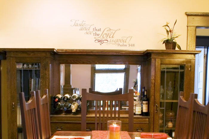 Taste and See That the Lord is Good Wall Decal Taste and See That the Lord is Good Wall Decal