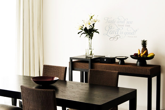 Taste and See That the Lord is Good Wall Decal Taste and See That the Lord is Good Wall Decal