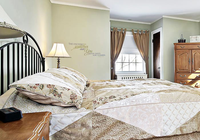 The One Who Watches Over You Never Sleeps Nor Slumbers Wall Decal The One Who Watches Over You Never Sleeps Nor Slumbers Wall Decal