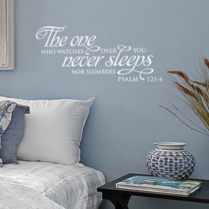 The One Who Watches Over You Never Sleeps Nor Slumbers Wall Decal