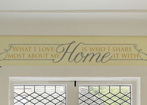What I Love Most About My Home Wall Decal