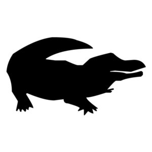 Alligator Silhouette A LAK 15-4 Jungle Wall Decal