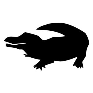 Alligator Silhouette B LAK 15-5 Jungle Wall Decal