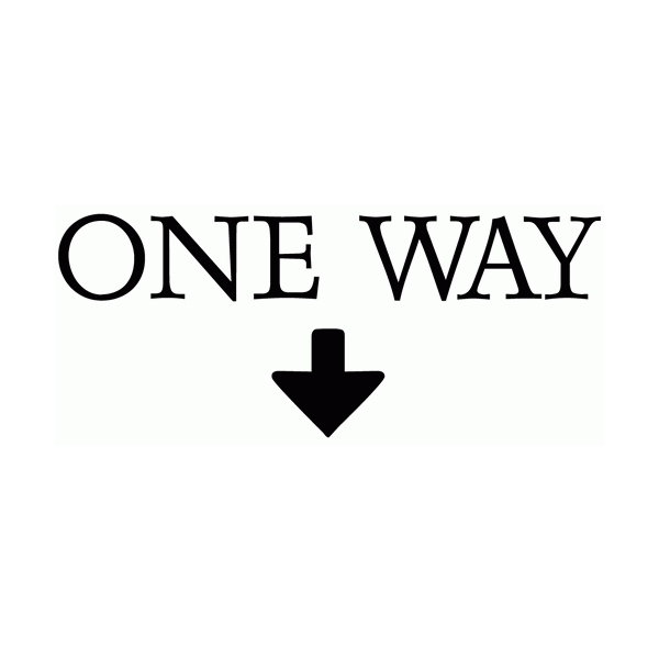 One Way Wall Decal