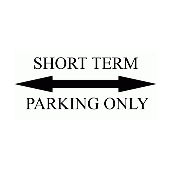 Short Term Parking Only Wall Decal