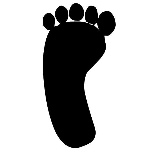 Baby Left footprint Pair 1 (A) Lettering Art Wall Decal