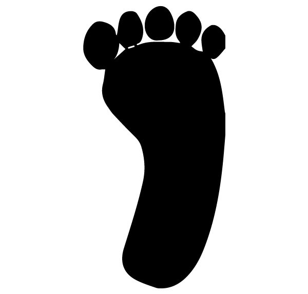 Baby right footprint Pair 1 (B) Lettering Art Wall Decal