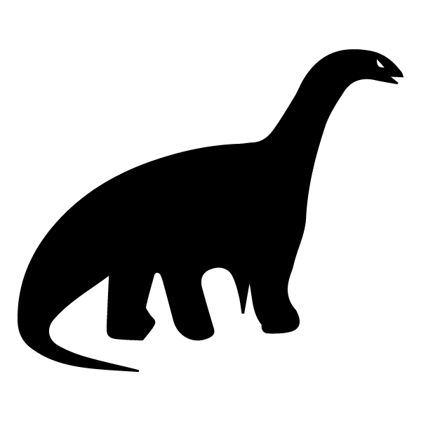 Brontosaurs Silhouette A LAK 26-C Dinosaur Wall Decal