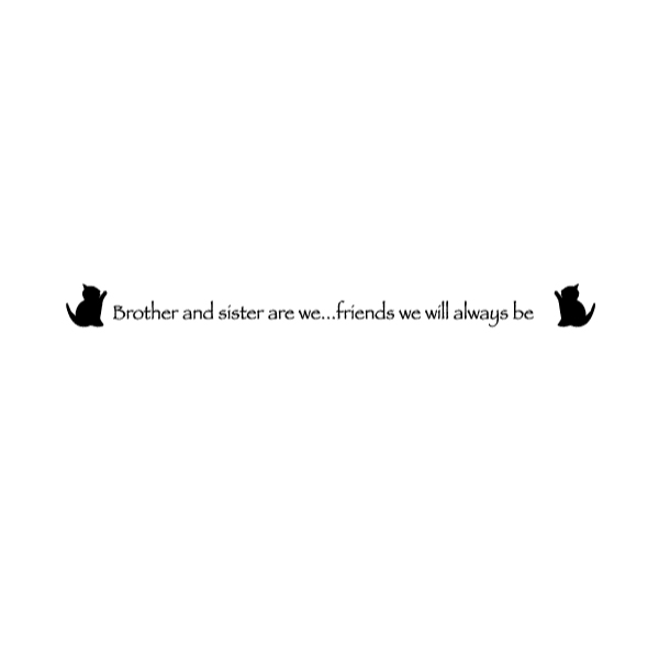 Brother and sister Wall Decal
