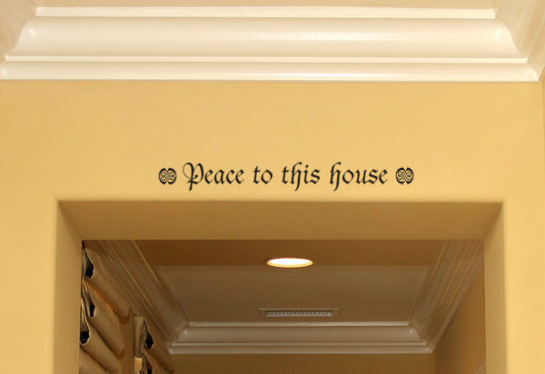 Peace to this house Wall Decal