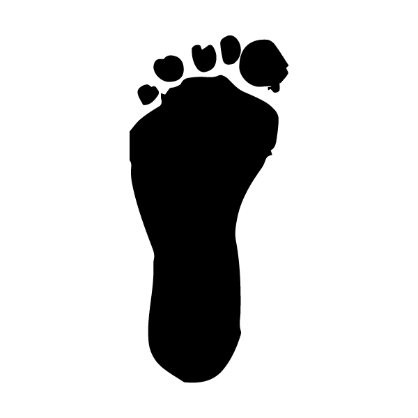 Child left footprint Pair 1 (A) Lettering Art Wall Decal