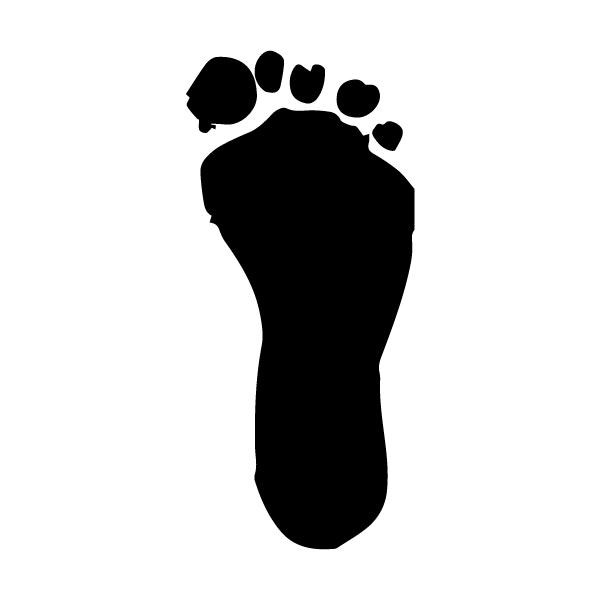 Child right footprint Pair 1 (B) Lettering Art Wall Decal