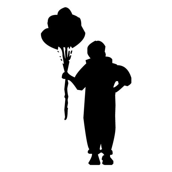 Clown with Balloons A LAK 17-6 Circus Wall Decal