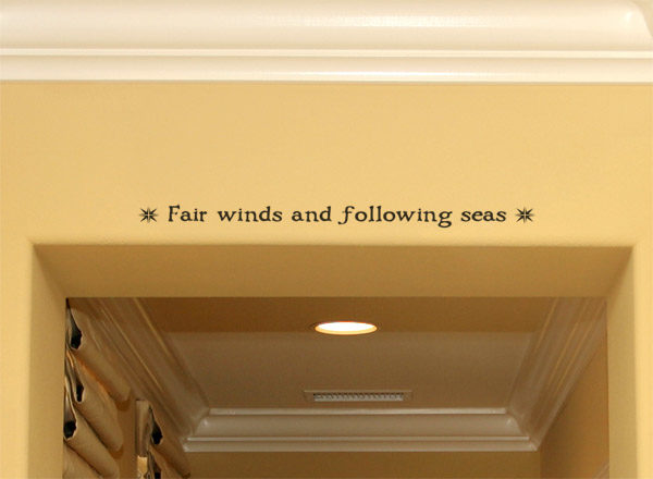Fair winds and following seas Wall Decal