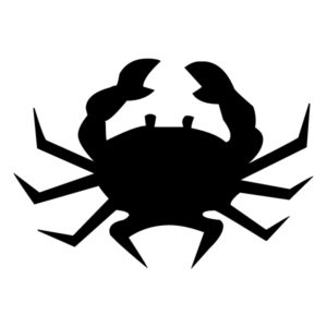 Crab Silhouette LAK 1-2 Nautical Wall Decal