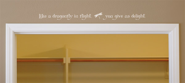 Dragonfly - Lettering Art - 4-e - WiseDecor Wall Lettering