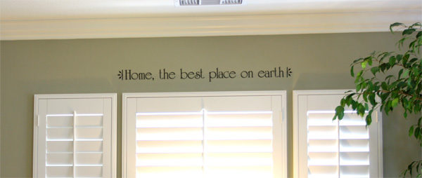 Home, the best place on earth Wall Decal