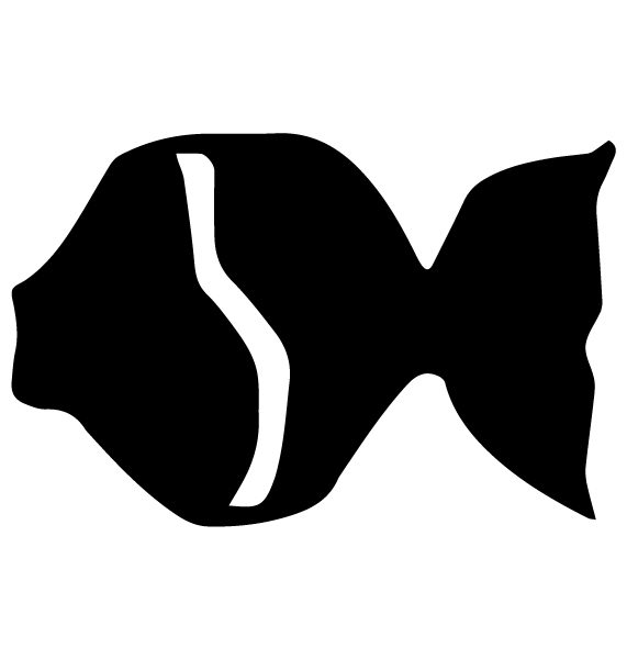 Fish Lettering Art 5 M Wall Decal