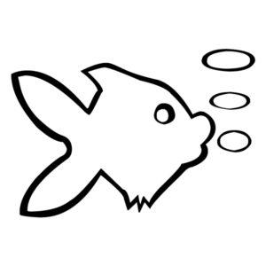 Fish Outline A LAK 1-7 Nautical Wall Decal