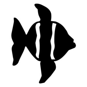 Fish Silhouette 1A LAK 1-E Nautical Wall Decal