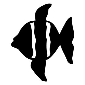 Fish Silhouette 1B LAK 1-F Nautical Wall Decal