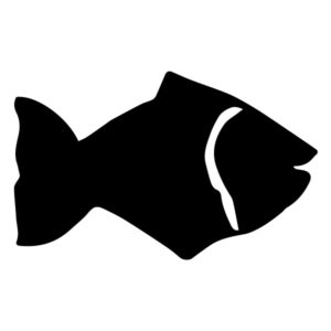 Fish Silhouette 2A LAK 1-G Nautical Wall Decal