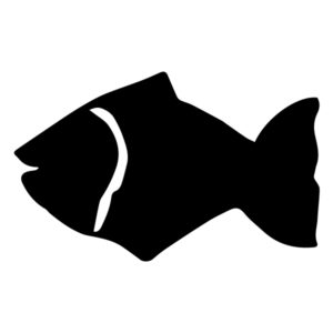 Fish Silhouette 2B LAK 1-H Nautical Wall Decal