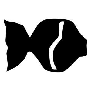 Fish Silhouette 3A LAK 1-I Nautical Wall Decal