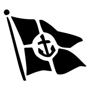 Flag Silhouette A LAK 1-L Nautical Wall Decal
